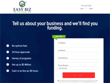 Tablet Screenshot of easybizfunding.com